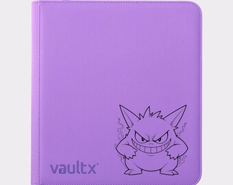 Pokemon Gengar TCG Binder – Personalised Design! Pokemon Vault X Zip Binders. 4, 9, or 12 Pockets