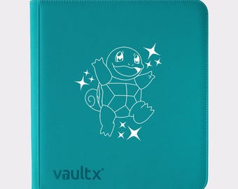 Pokemon Squirtle TCG Binder – Personalised Design! Pokemon Vault X Zip Binders. 4, 9, or 12 Pockets