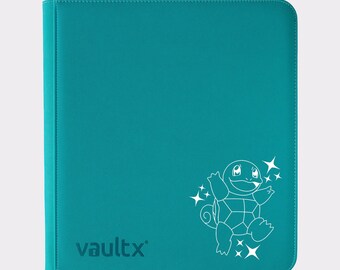 Pokemon Squirtle TCG Binder – Personalised Design! Pokemon Vault X Zip Binders. 4, 9, or 12 Pockets