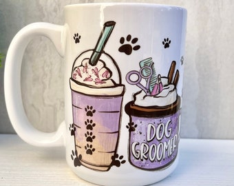 Dog Groomer Latte Coffee Mug 15oz