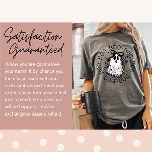 Purple Haunted House Halloween Shirt, Cute Spooky Season Tee, Witchy Fall Graphic T-Shirt image 4
