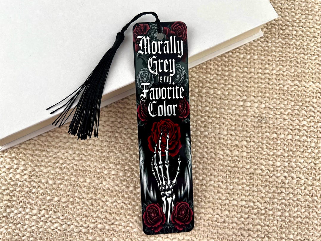 Morally Grey Personalized Bookmark for Dark Romance Book Lovers - Etsy