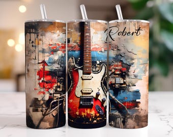 Electric Guitar 20oz Tumbler For A  Musician