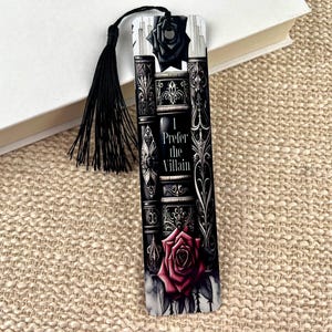 Personalized I Prefer the Villian Metal Bookmark for Dark Romance Book Lovers