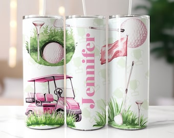Ladies Golf Tumbler, Gift for Golfer, Women&#39;s Golf Cup