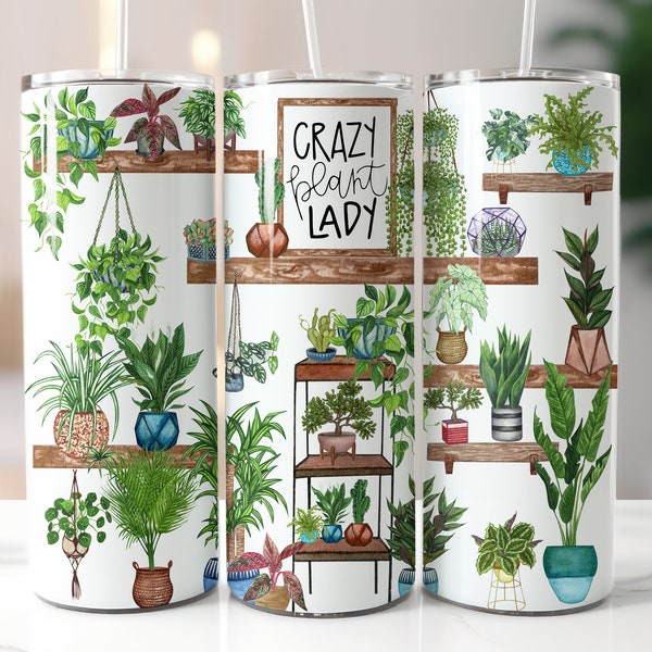 Crazy Plant Lazy 20oz Tumbler with Straw