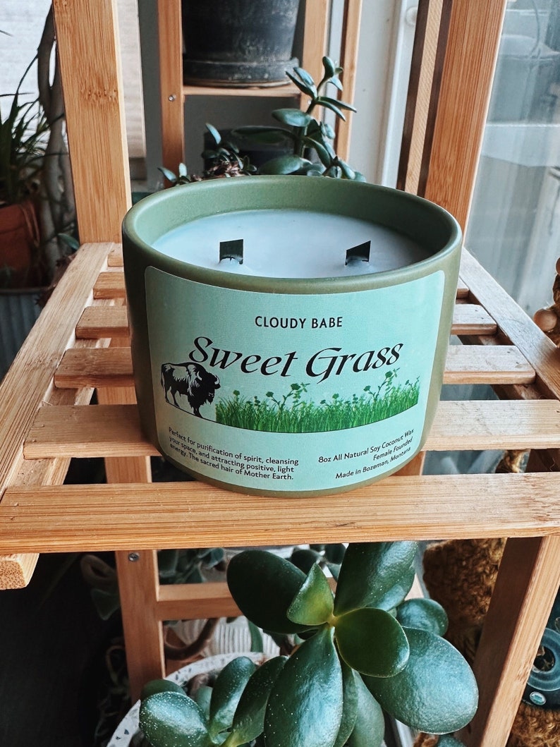 Cloudybabeco Sweetgrass Candle