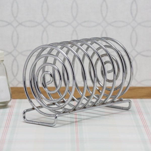 Vintage Toast Rack, retro spiral design.