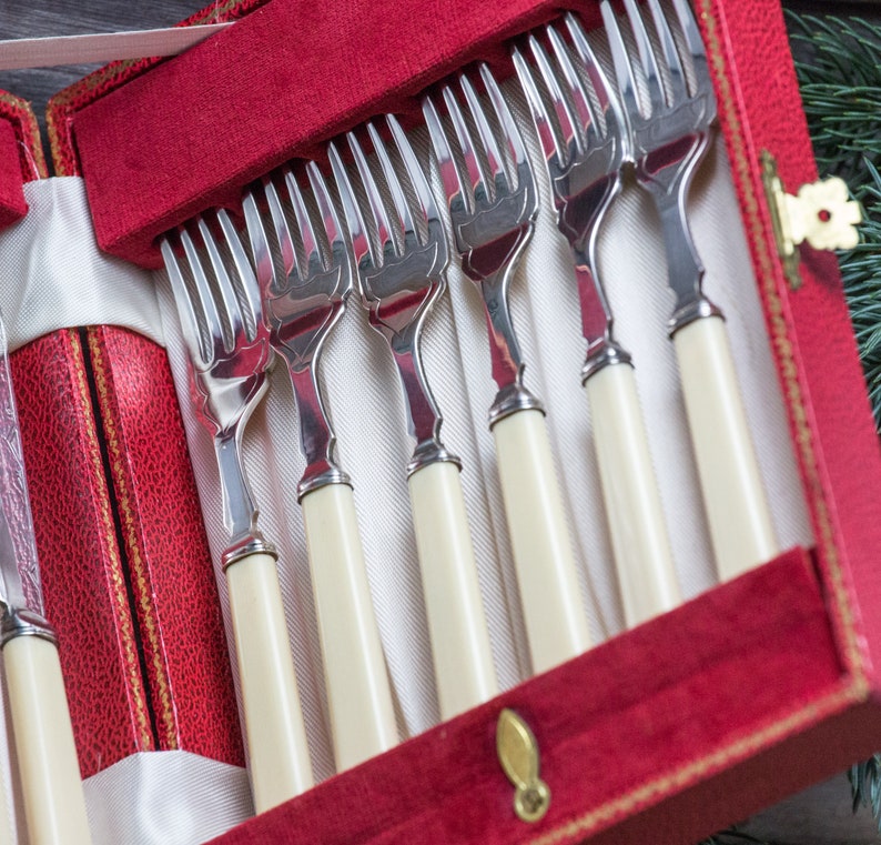 Vintage Cutlery Set in Original Box Simply Stunning Condition Etsy
