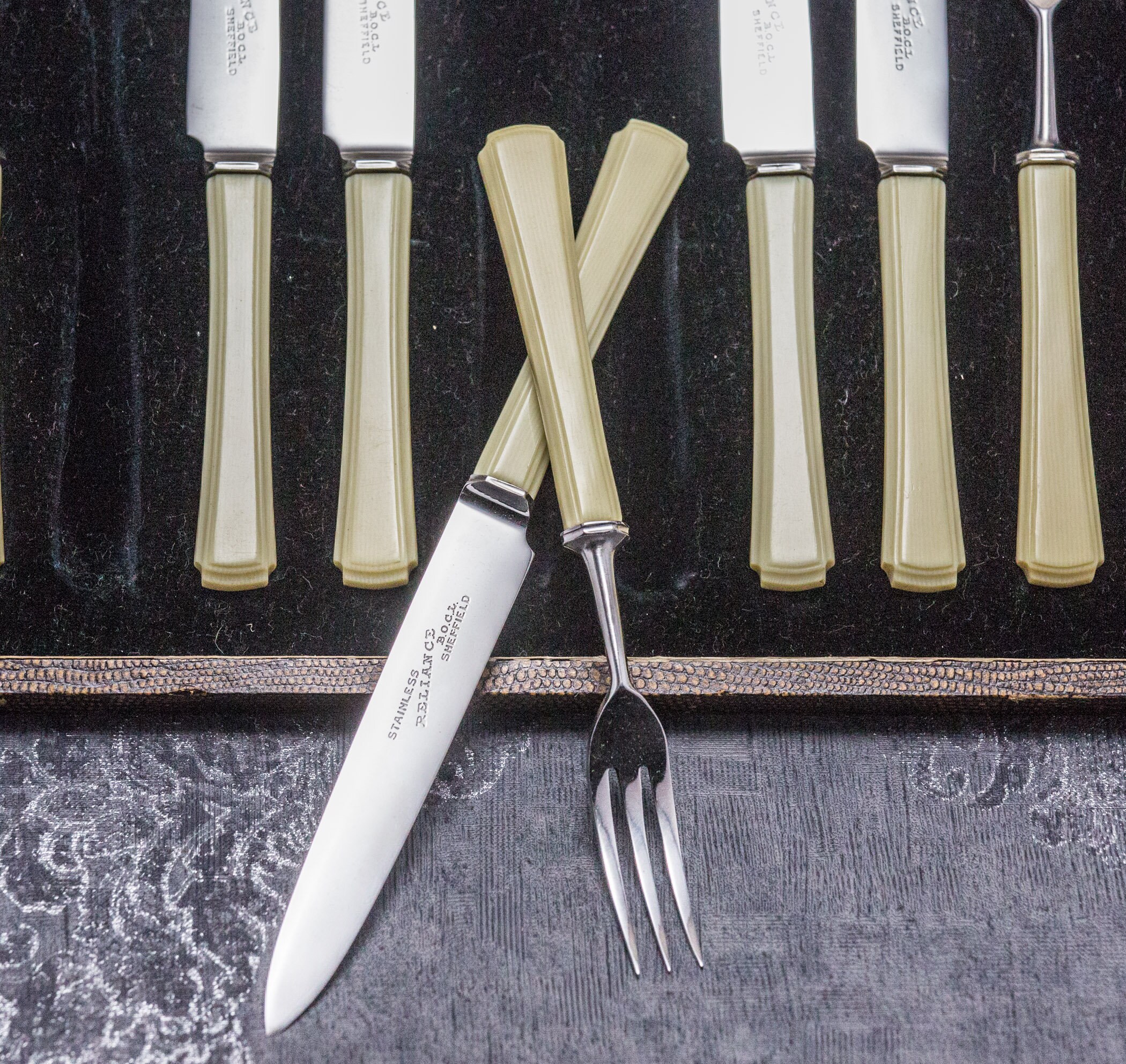 Vintage Art Deco Afternoon Tea Cutlery Utensil Set in Original Etsy UK