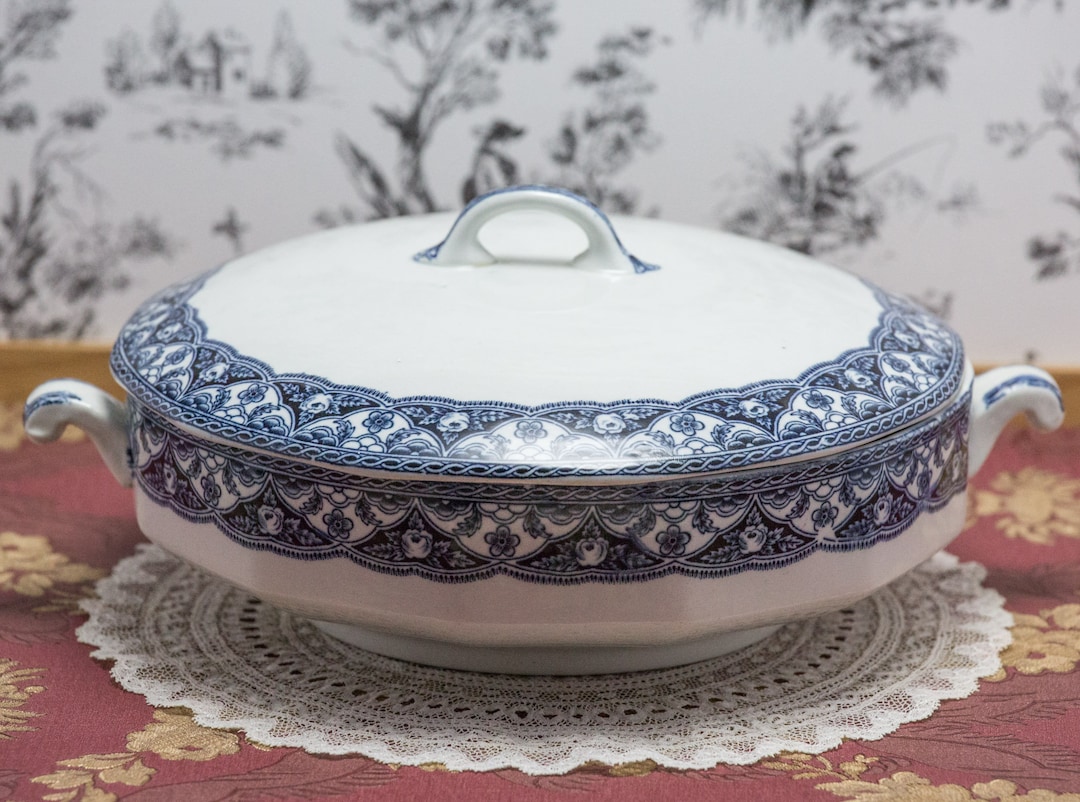 Antique Blue & White Serving Tureen With Lid, Empire Ware, Circa 1930 ...