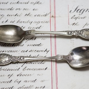 Vintage teaspoons, lovely Pair of  mid century EPNS