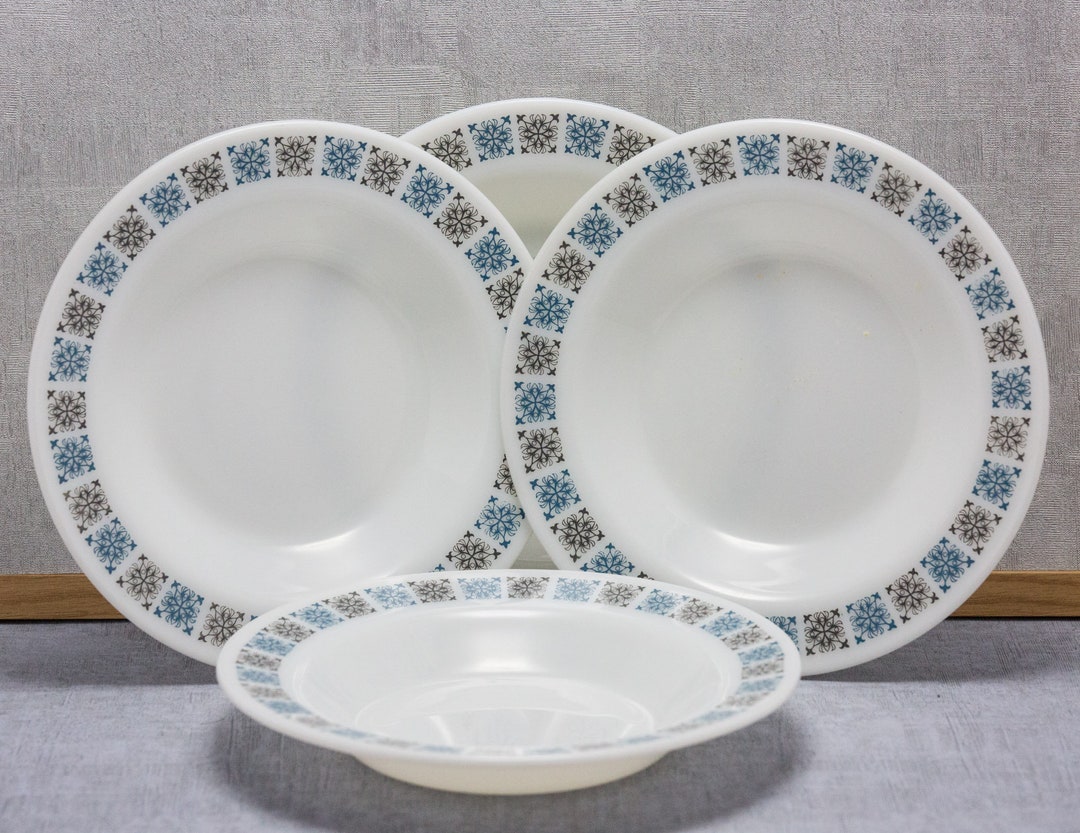 Vintage JAJ Pyrex Soup Bowls Set of Four Super Kitsch Cool Etsy