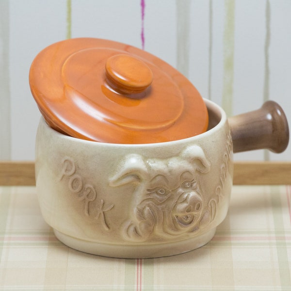 Rare Vintage Sylvac Pork Dripping pot 4903, super Kitsch Kitchenalia circa 1960's