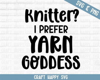 Knitter Gift Idea Prefer The Term Yarn Goddess Needlework Tote Bag Knitting Handicraft