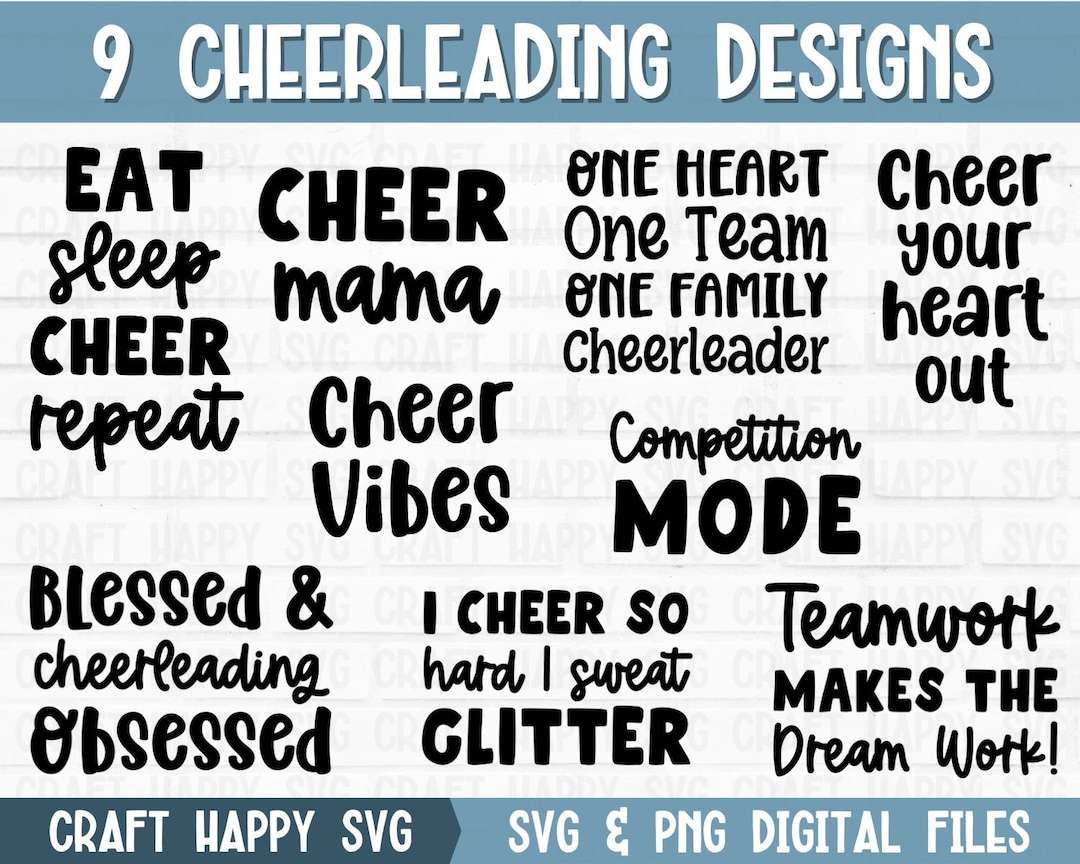 Cheerleading SVG PNG Bundle | Cheer Quote Humor | Funny Cheer Life ...