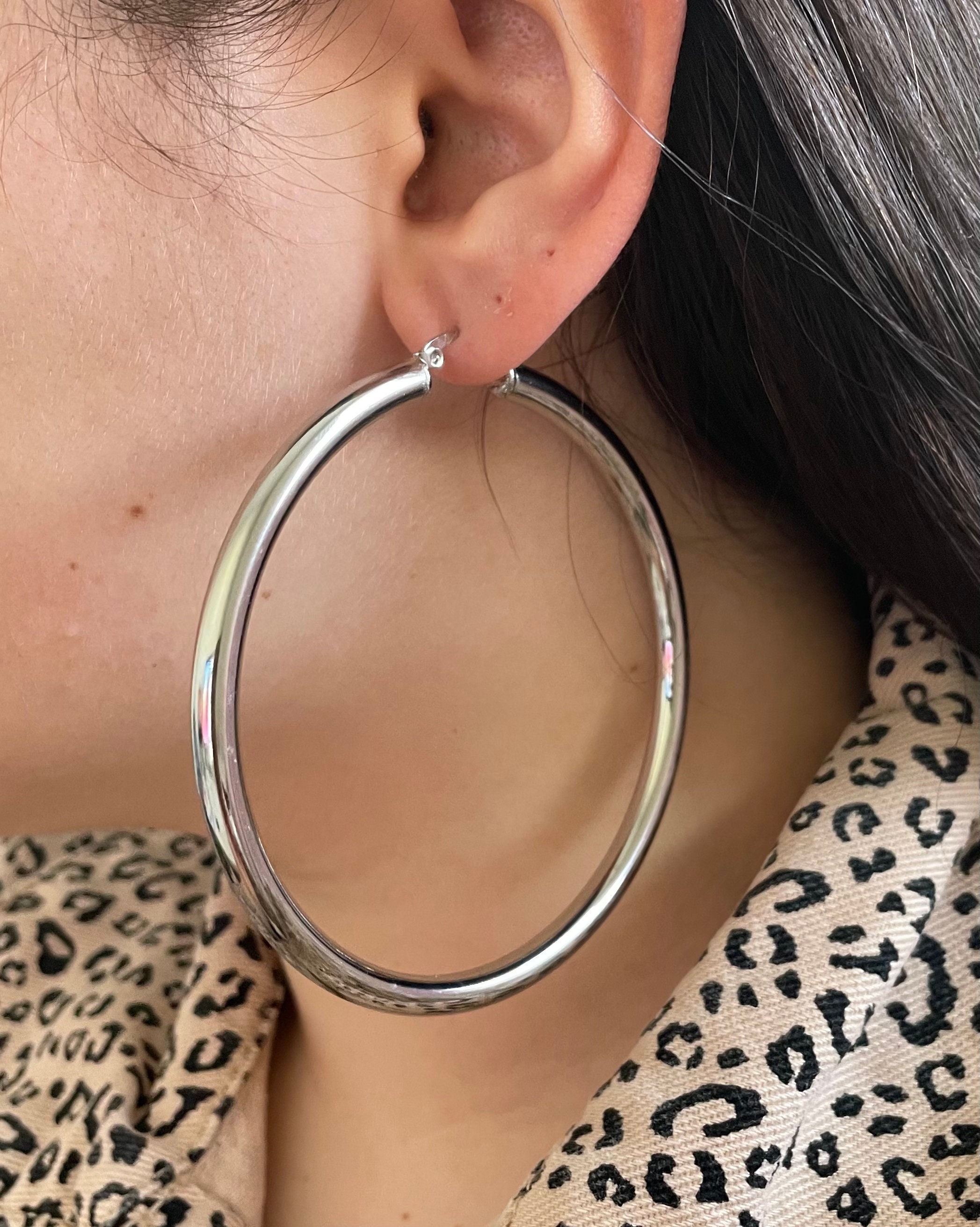 Chunky Silver Hoop Earrings - Jorunn