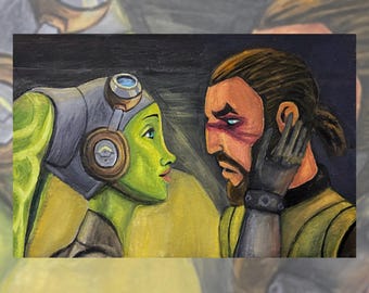 Hera & Kanan 4&quot;x6&quot; Giclee art print