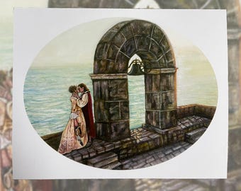 Pirates of the Caribbean Art Print // Will Turner // Elizabeth Swan // Fanart
