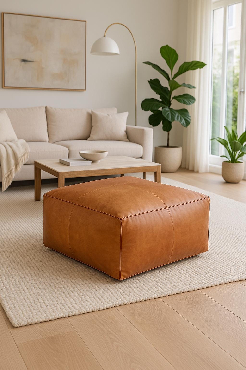 Pouf Ottomano Pouf Contenitore Pelle Pouf In Pelle Marocchina