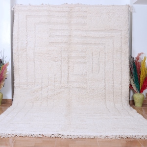 Handwoven Beni Ourain Rug: Authentic Moroccan Wool, Custom Size