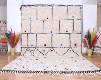 Handwoven Beni Ourain Rug: Custom Moroccan Wool Rug