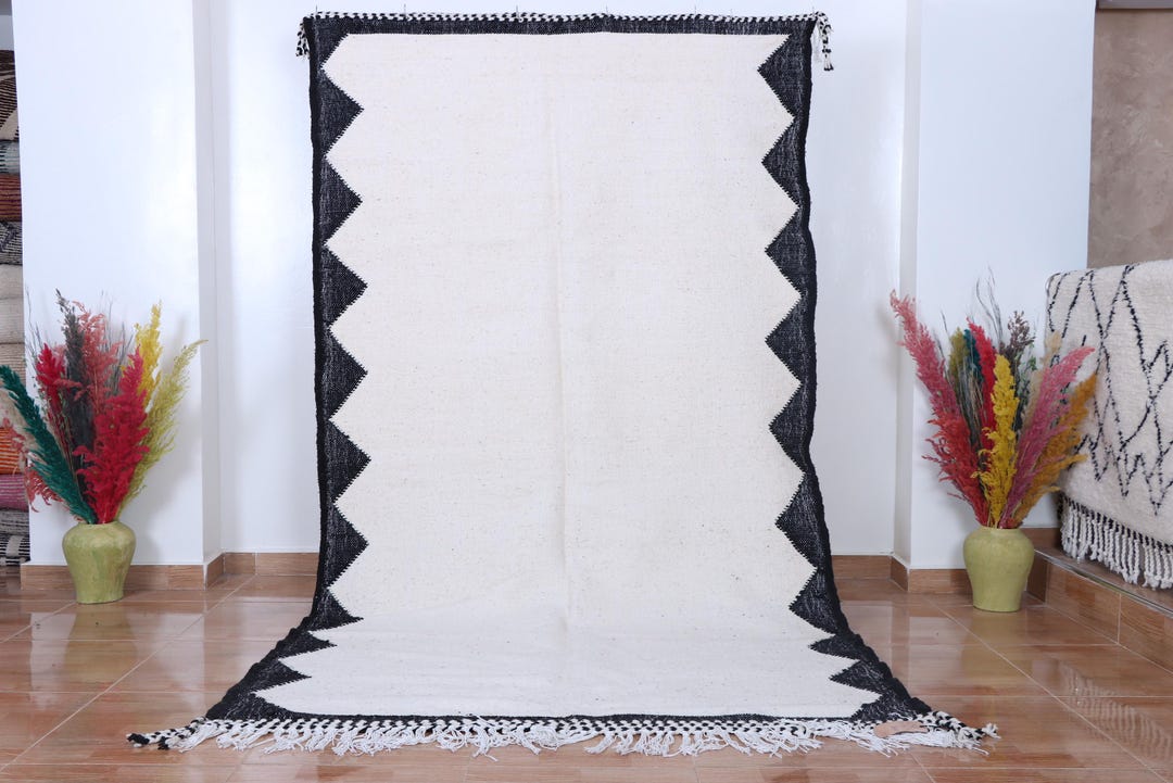 Handwoven Beni Ourain Wool Rug | Moroccan Berber Kilim Rug - Etsy