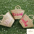 Personalized Moroccan Straw Tote \u2013 Embroidered Bridal Shower Beach Gift