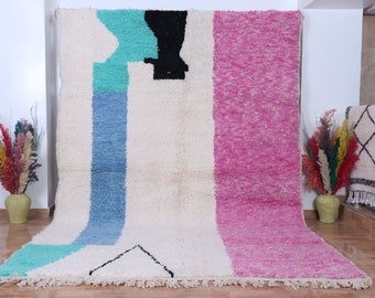 Handwoven Beni Ourain Rug: Authentic Moroccan Wool Rug, Custom Size