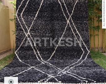 Handwoven Beni Ourain Rug: Custom Moroccan Wool Floor Rug