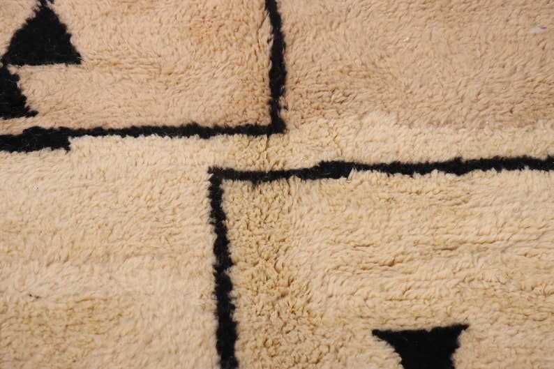 Contemporary Moroccan rug Handmade Berber rug Custom area rug wool rug Beni ourain rug Living room rug Moroccan rug shag image 3