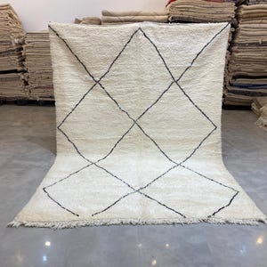 Contemporary Moroccan rug - Handmade Berber rug - Custom area rug - wool rug - Beni ourain rug - Living room rug - Moroccan rug shag