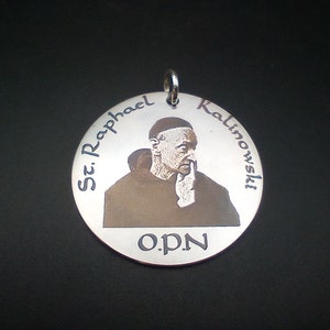 St Raphael Kalinowski Pendant Saint Raphael Kalinowski medal, St Raphael Kalinowski engraved pendant