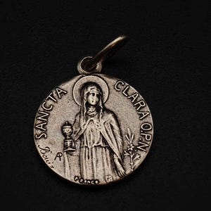 St. Clara van Assisi-medaille: verzilverd, dubbelzijdig