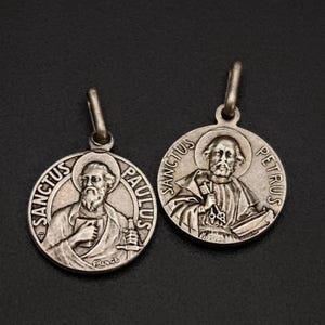 St Paul and St Peter Medal/Pendant, Double sided Médaille de St Paul et St Pierre. Medaglia Di San Pietro e San Paolo