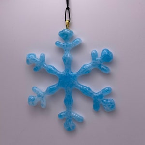 Blue Glass Snowflake Ornament