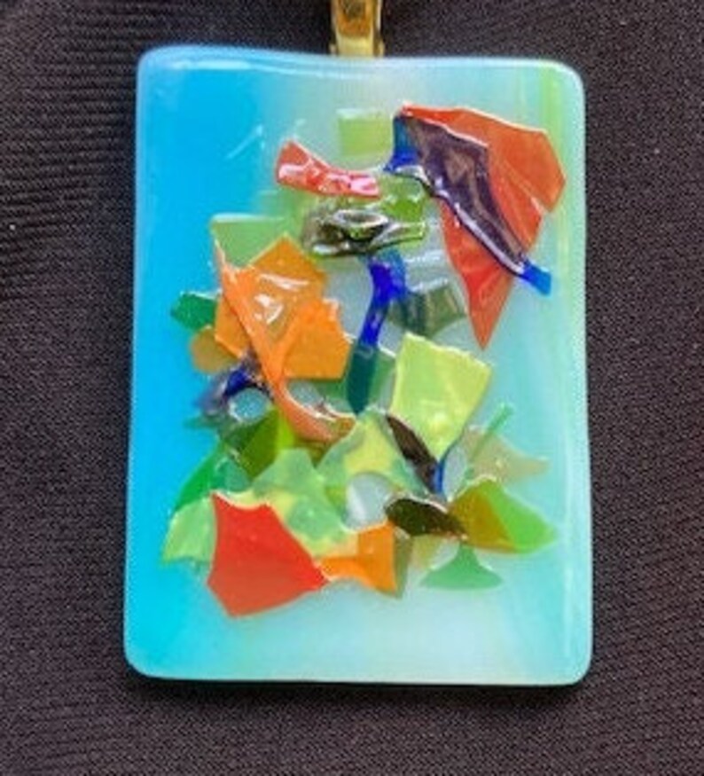 Handmade Confetti Glass Pendant Etsy
