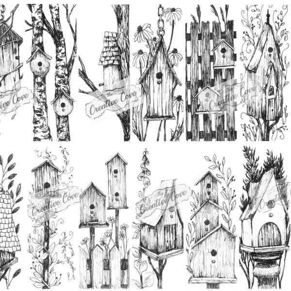 Mini Bird House - sketch collection