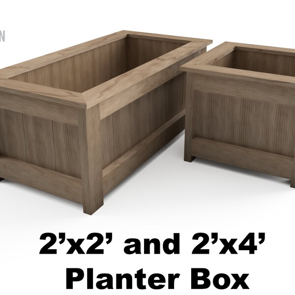 Square Cedar Planter Box Etsy