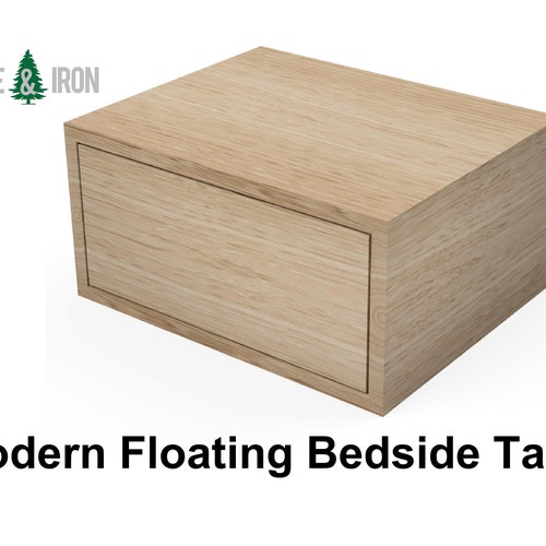 Modern Floating Bedside Table Woodworking Plans Etsy