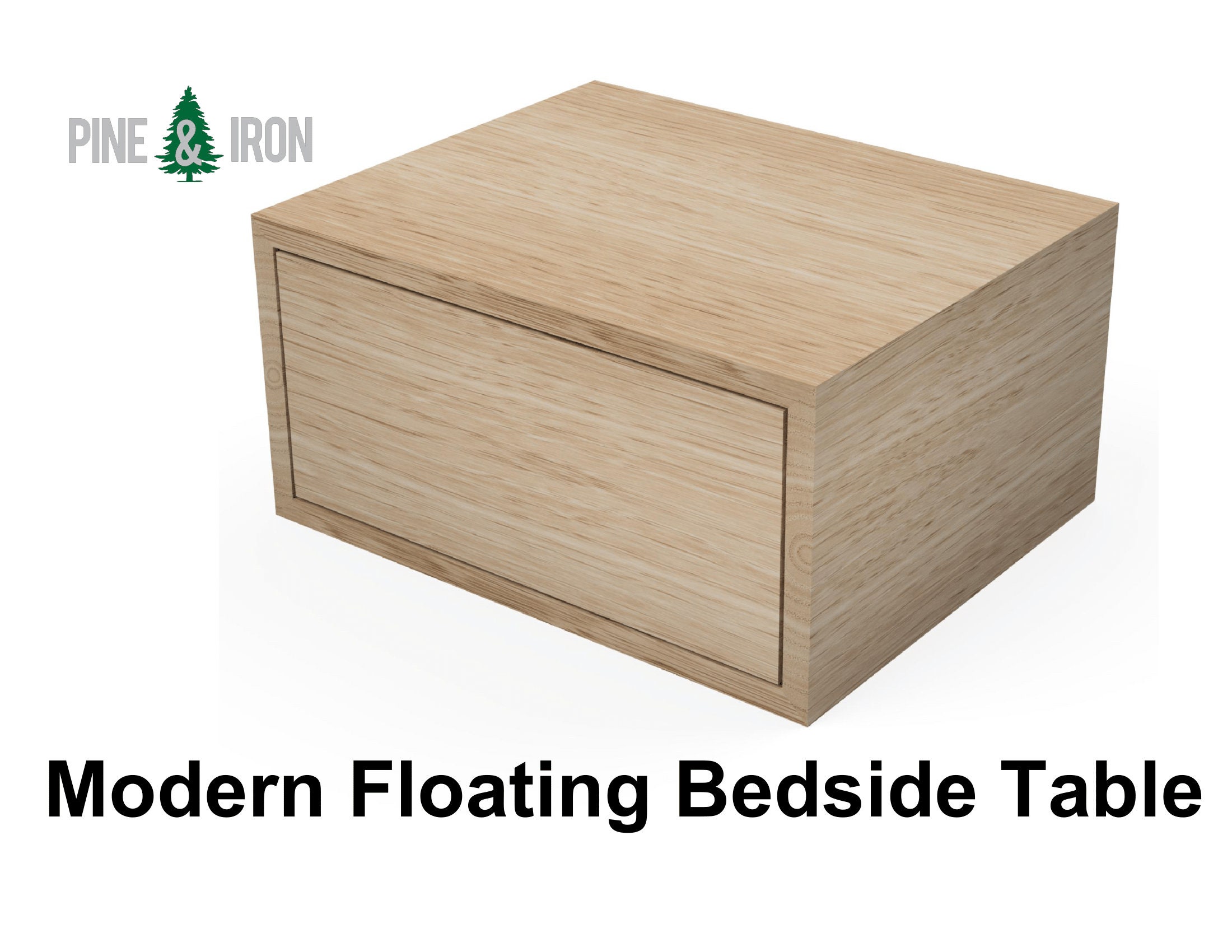 Modern Floating Bedside Table Woodworking Plans Etsy