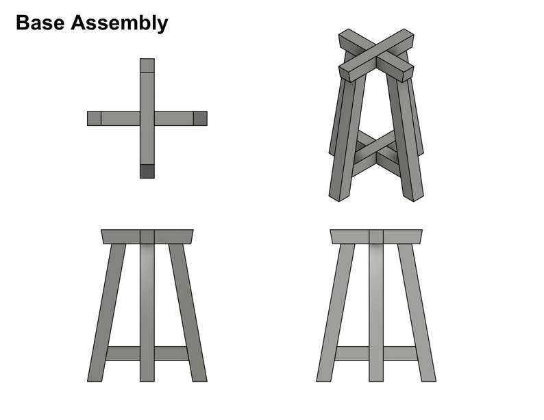Round Farmhouse Side Table Woodworking Plans Etsy