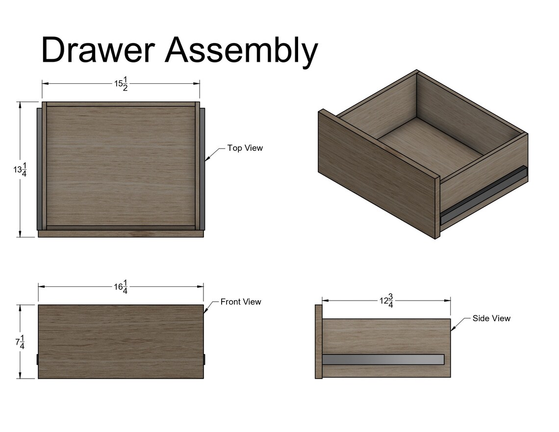 Modern Floating Bedside Table Woodworking Plans Etsy