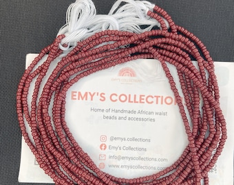 Brown African Waist Bead| Glow in the dark| tie on waist bead| women| Ghana waist bead| free shipping| weight loss| handmade| belly beads