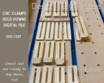 CNC Clamps, Hold Down Clamps | Digital Plans batch file  | Strap Clamps