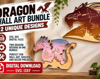 Drachen-Wandkunst-Set