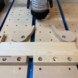 CNC Spoilboards / Wasteboard, Cams, and Clamps Digital SVG DXF Many Options image 7