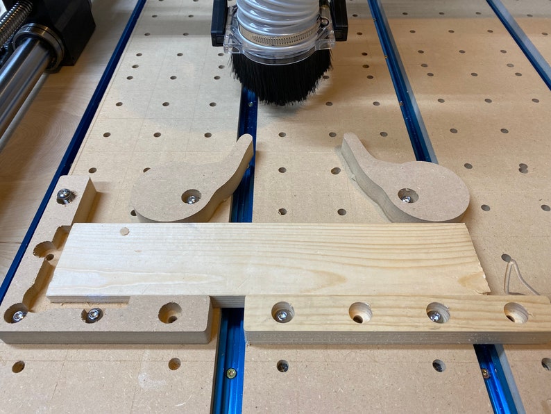 CNC Spoilboards / Wasteboard, Cams, and Clamps Digital SVG DXF Many Options image 7