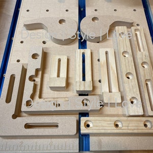 CNC Spoilboards / Wasteboard, Cams, and Clamps Digital SVG DXF Many Options image 2