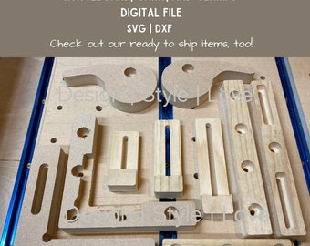 CNC Spoilboards / Wasteboard, Cams, and Clamps - Digital | SVG + DXF | Many Options!